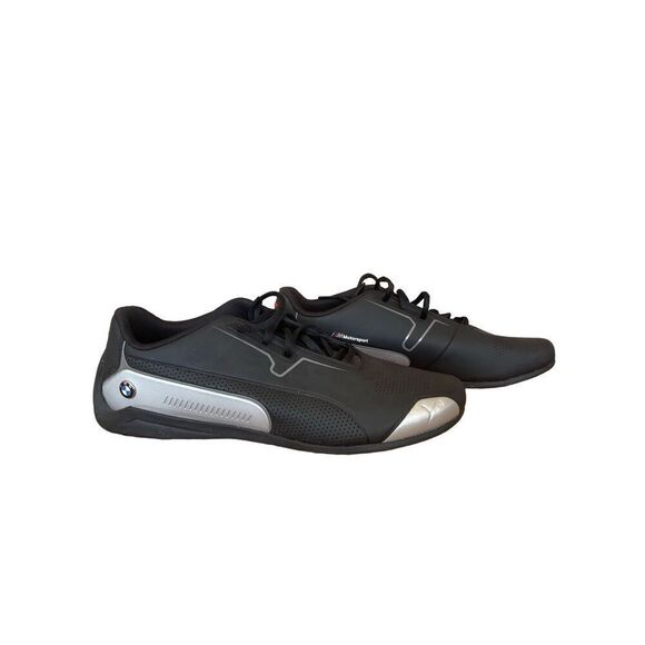 PUMA Mens Black And Silver BMW Motorsport Drift Cat 8 Motorsport Shoes Size 11 main image 6